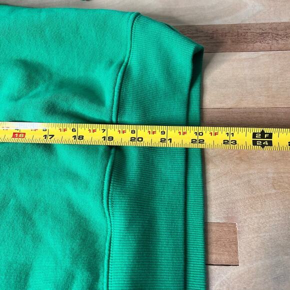 Daydreamer women's Green 1/4 Zip Sweatshirt Size Medium Mock Neck 100% Cotton - Picture 8 of 8